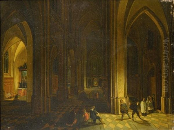 Interieur D'eglise Oil Painting by Peeter Neeffs the Younger