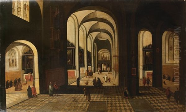 Interieur D'eglise Oil Painting by Peeter Neeffs the Younger