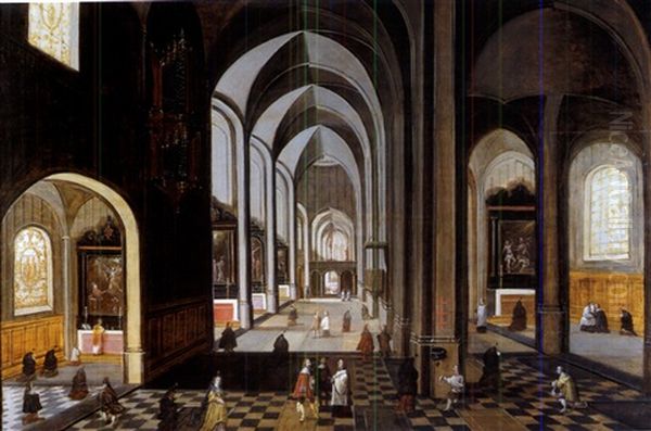 Interieur Einer Kirche Oil Painting by Peeter Neeffs the Younger