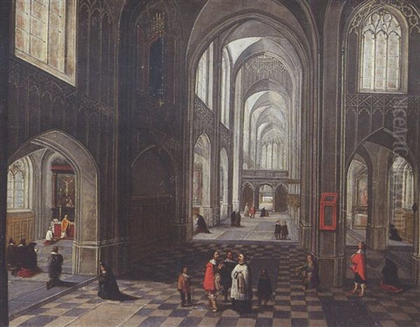 Interieure D'eglise Oil Painting by Peeter Neeffs the Younger