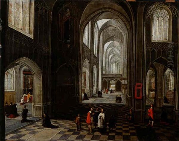 Interieur D'eglise Oil Painting by Peeter Neeffs the Younger