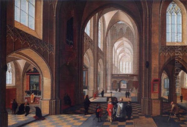 Interieur D'eglise Oil Painting by Peeter Neeffs the Younger