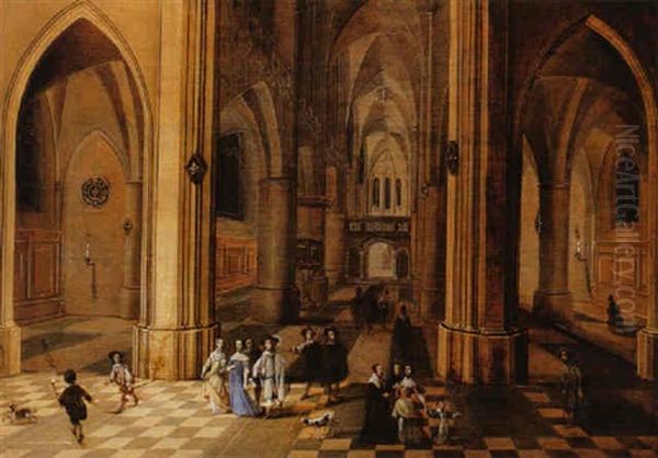 Interieur De Cathedrale Oil Painting by Peeter Neeffs the Younger