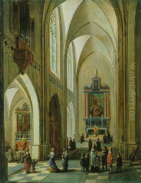 Kircheninterieur Oil Painting by Peeter Neeffs the Younger