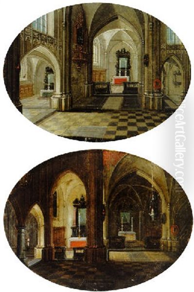 The Interior Of A Church By Day Oil Painting by Peeter Neeffs the Younger