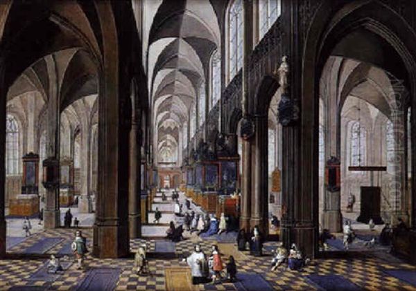 Interieur D'eglise Oil Painting by Peeter Neeffs the Younger