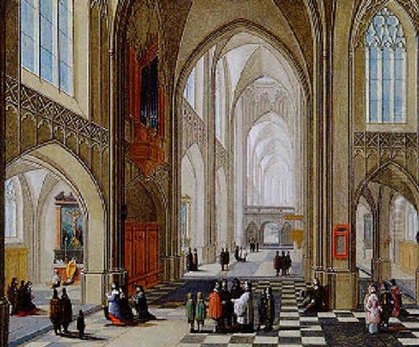 Interieur De Cathedrale Oil Painting by Peeter Neeffs the Younger