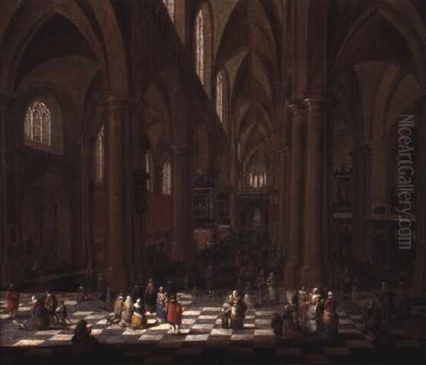 Interieur D'eglise Oil Painting by Peeter Neeffs the Younger