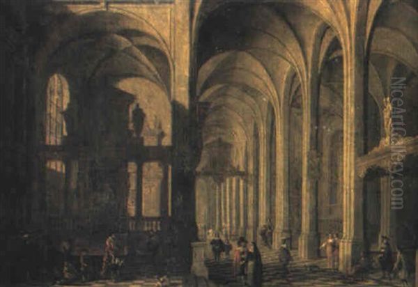 Interieur D'eglise Oil Painting by Peeter Neeffs the Younger