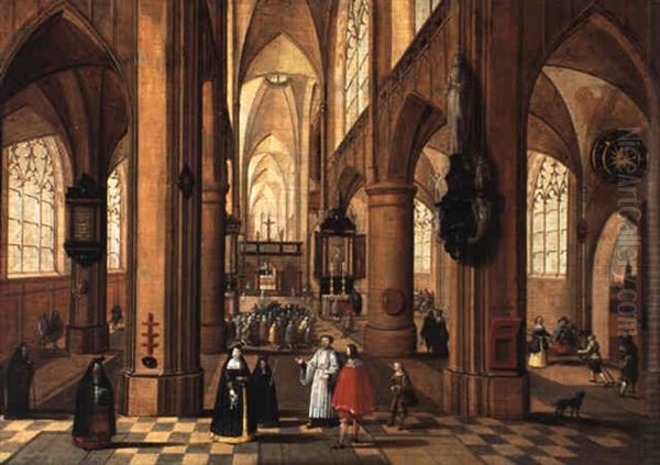 Interieur D'eglise by Peeter Neeffs the Younger