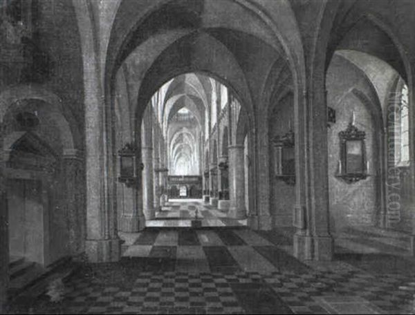 The Interior Of A Cathedral Oil Painting by Peeter Neeffs the Younger