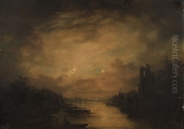 Paisaje Nocturno Oil Painting by Aert van der Neer