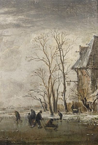 Paysage D'hiver Oil Painting by Aert van der Neer