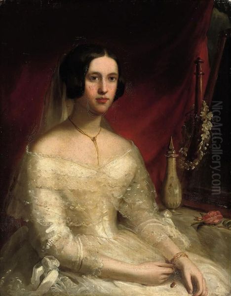 Portrait Of A Lady Oil Painting by Isaac Faulkner Bird