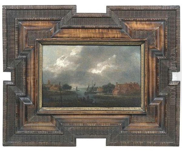 Kanal Bei Mondschein Oil Painting by Aert van der Neer