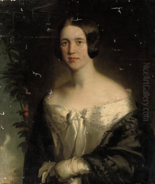 Portrait Of A Lady Oil Painting by Isaac Faulkner Bird