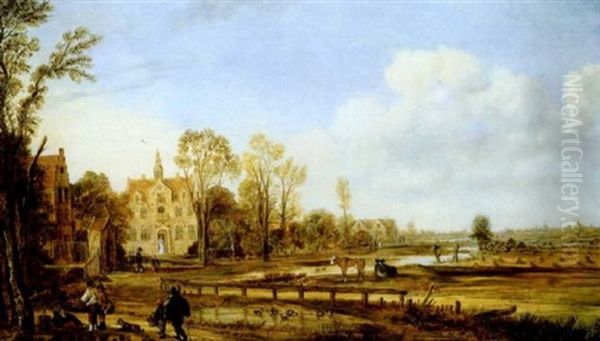 Paysage Des Environs De Haarlem Oil Painting by Aert van der Neer