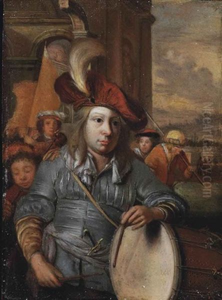 The Drummer Boy Oil Painting by Eglon Hendrik van der Neer