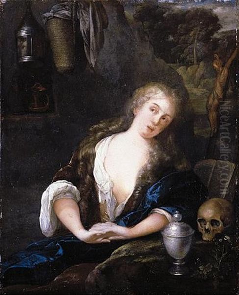 The Penitent Magdalene Oil Painting by Eglon Hendrik van der Neer