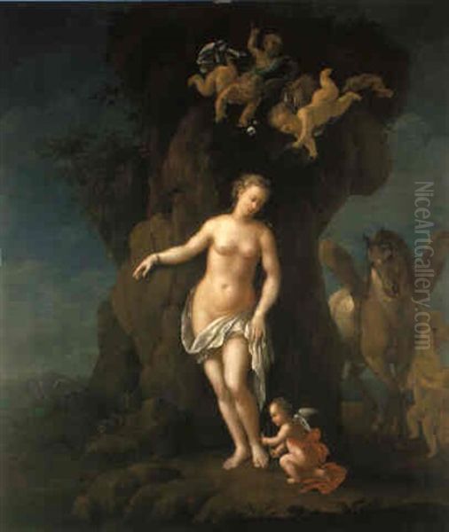 Die An Einen Baum Gekettete Andromeda Oil Painting by Eglon Hendrik van der Neer