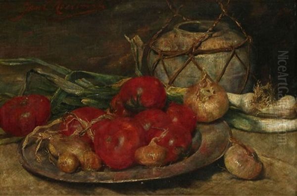 Nature Morte De Cuisine Oil Painting by Jan Neervoort