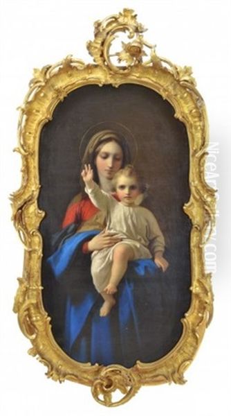 The Madonna And Child Oil Painting by Timofey Andreyevich Neff