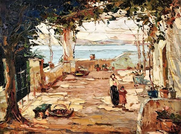 Terasa La Sorrento Oil Painting by Rudolph Negely