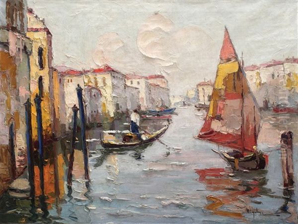 Venetia Oil Painting by Rudolph Negely