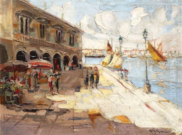 Market In Venice by Rudolph Negely