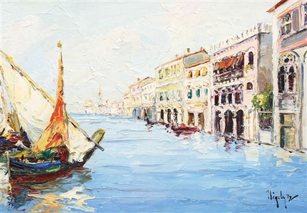 Venice Oil Painting by Rudolph Negely