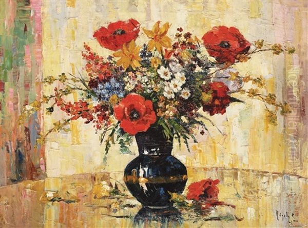 Wild Flowers Oil Painting by Rudolph Negely