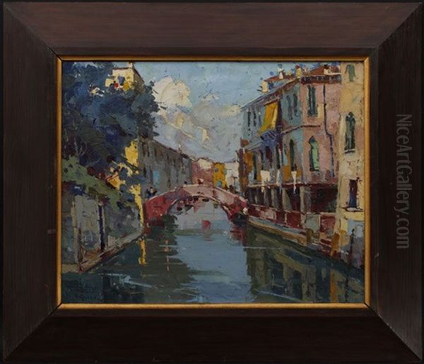 Vue Du Palazzo Contarini A Venise Oil Painting by Rudolph Negely