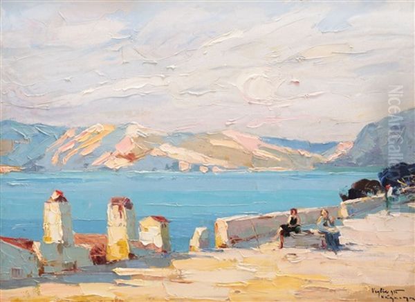 Promenade In Veglia Oil Painting by Rudolph Negely