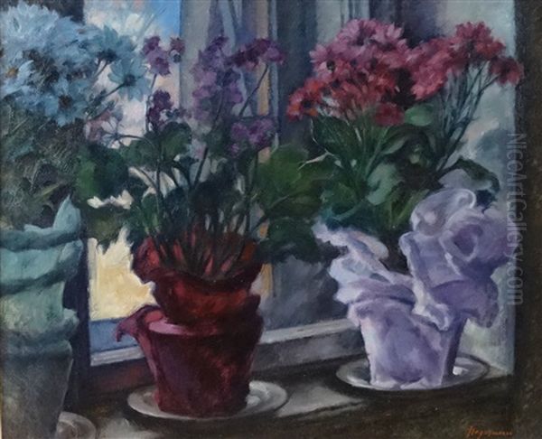 Flowers In The Window by Grigore Negosanu