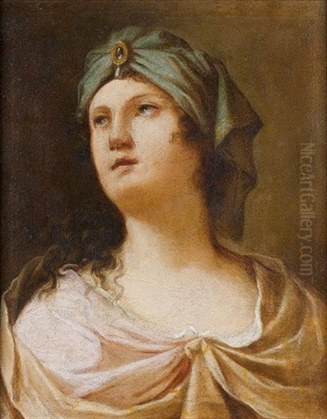 The Head Of A Sibyl Oil Painting by Girolamo (il Boccia) Negri