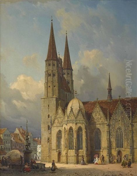 Die St. Martinskirche In Braunschweig Oil Painting by Michael Neher