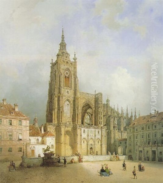 Der Veitsdom Auf Dem Hradschin, Prag Oil Painting by Michael Neher