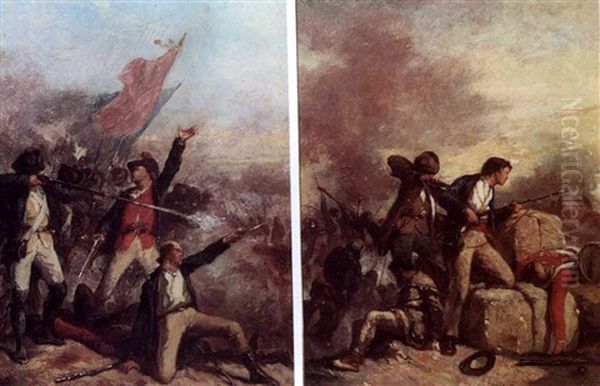 Battle Of New Orleans (pair) Oil Painting by Victor Nehlig