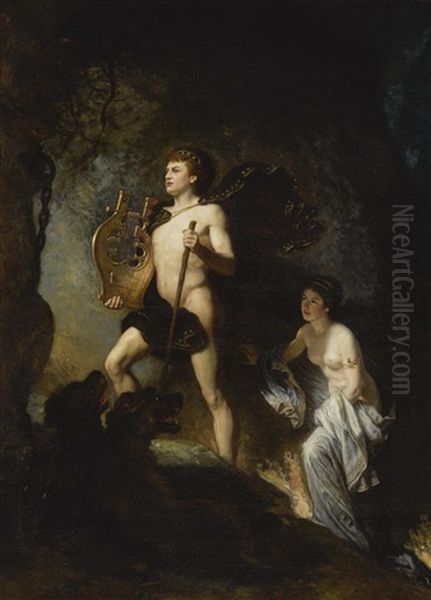 Orpheus And Eurydice Oil Painting by Emil Neide