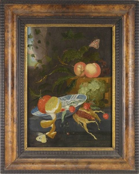 Still Life With Fruits Oil Painting by Martinus Nellius