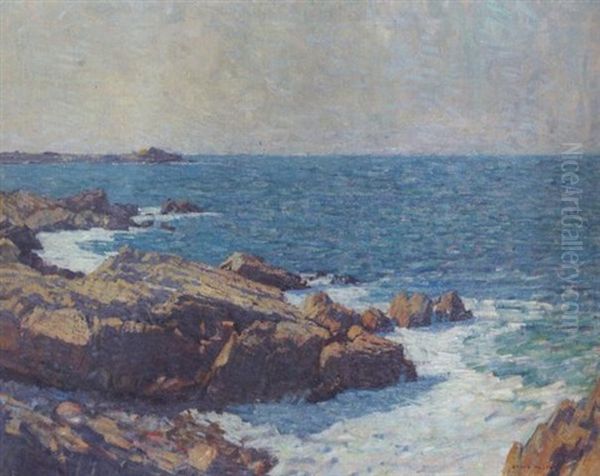 The Pacific Coastline On A Clear Day by Ernest Bruce Nelson