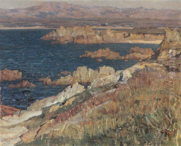 A Coastal View, California Oil Painting by Ernest Bruce Nelson