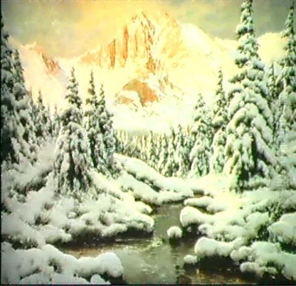 Winterlandschaft Oil Painting by Antal (Laszlo) Neogrady