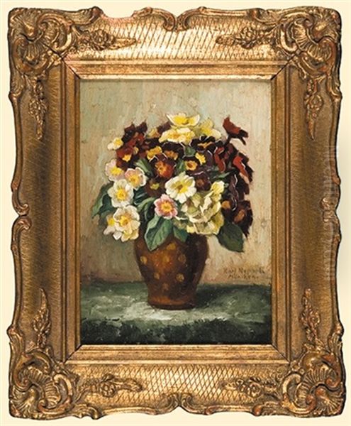 Flowers In The Vase Oil Painting by Karl Neppel