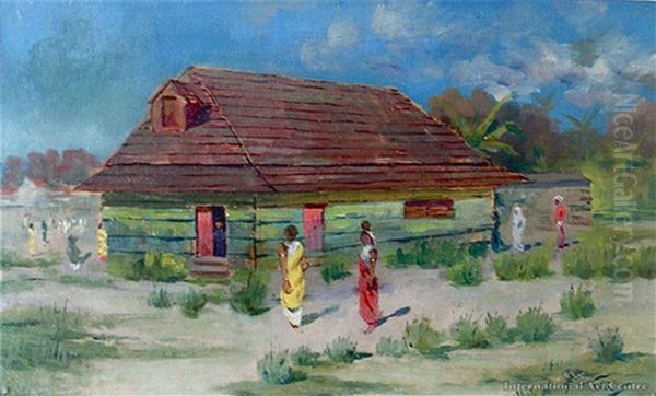 Fiji Oil Painting by Girolamo Pieri Ballati Nerli