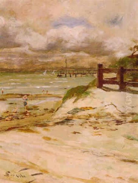 Rickett's Point, Melbourne Oil Painting by Girolamo Pieri Ballati Nerli