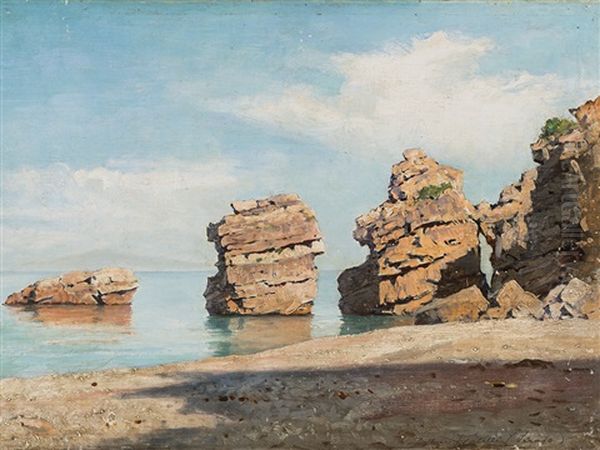 Due Fratelli, Ischia Oil Painting by Friedrich Nerly the Younger