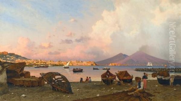 The Bay Of Naples by Friedrich Nerly the Younger