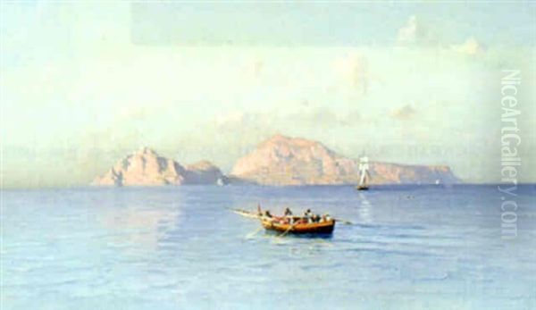 Blick Auf Capri Von Der Nordseite Oil Painting by Friedrich Nerly the Younger