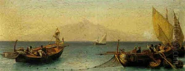 The Fishermen Oil Painting by Friedrich Nerly the Younger